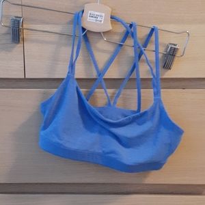 GapFit Blue Strappy Unpadded Athletic Sports Bra XS